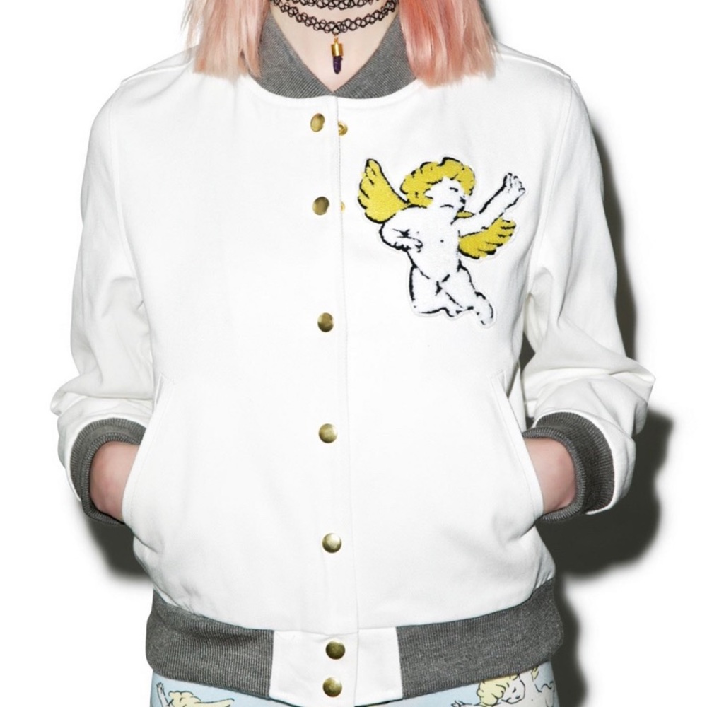 Joyrich White Angel Baseball Jacket
